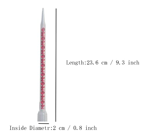 Daszui Double Barrel Mixing Nozzle, 30 pcs Double Epoxy Gun Nozzles, Suitable for 200ml and 400ml Manual Ink Cartridges - Image 2