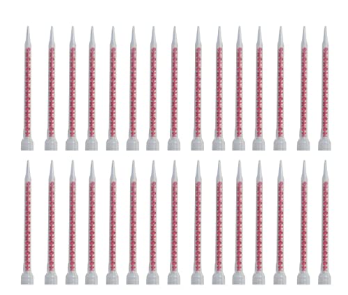Daszui Double Barrel Mixing Nozzle, 30 pcs Double Epoxy Gun Nozzles, Suitable for 200ml and 400ml Manual Ink Cartridges - Image 1