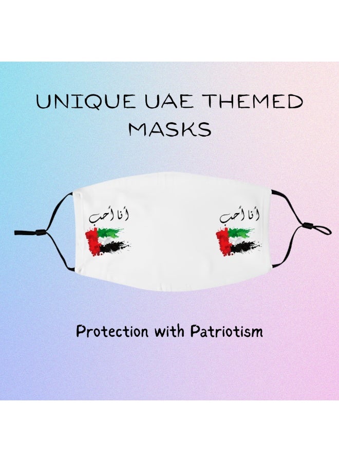 PRINTSHOP4ME Facecover For Celebrating UAE National Day Spirit Of The Union Flag Day Celebrations Facemask Cover For Kids | Men | Women - Adjustable Length - Image 5