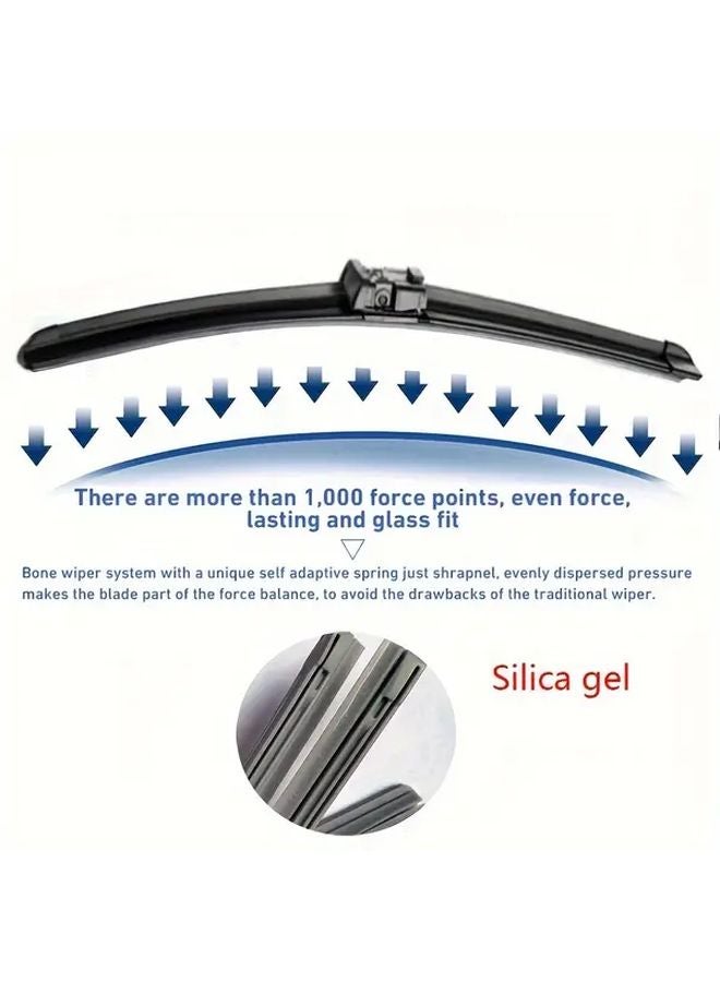 3 قطع شفرات مساحات الزجاج الأمامي والخلفي لجيلي كولري بروتون X50 2018-2024 - Image 4