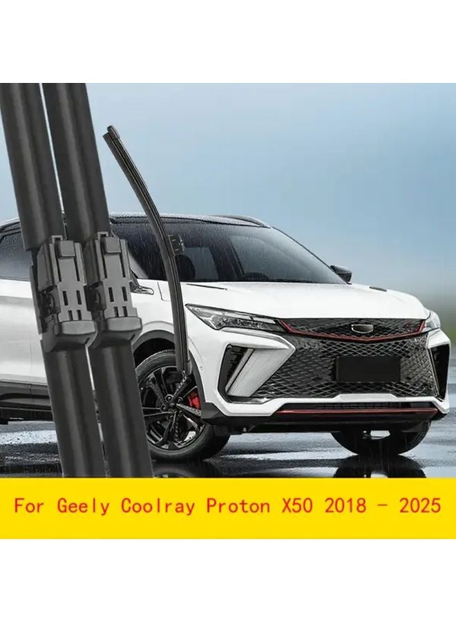 3 قطع شفرات مساحات الزجاج الأمامي والخلفي لجيلي كولري بروتون X50 2018-2024 - Image 2