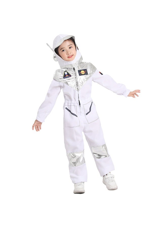 Astronaut Costume For Kids Space Pretend Dress Up Role Play Set for Kids Boys Girls Ages 4-12（New Style）Including Rocket balloon - Image 2