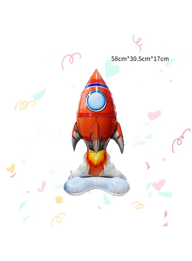 Astronaut Costume For Kids Space Pretend Dress Up Role Play Set for Kids Boys Girls Ages 4-12（New Style）Including Rocket balloon - Image 5