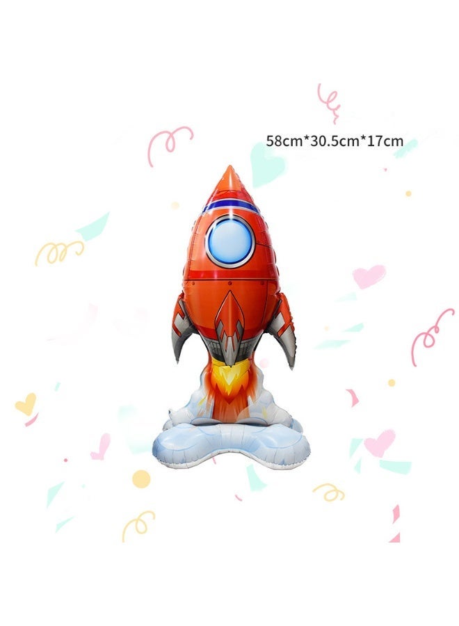 Astronaut Role-Play Costume Set, Spacesuit,Astronaut Fancy Dress Costume For Boys Girls 3-12 Years Space Pretend Dress Up Including Rocket balloon - Image 4