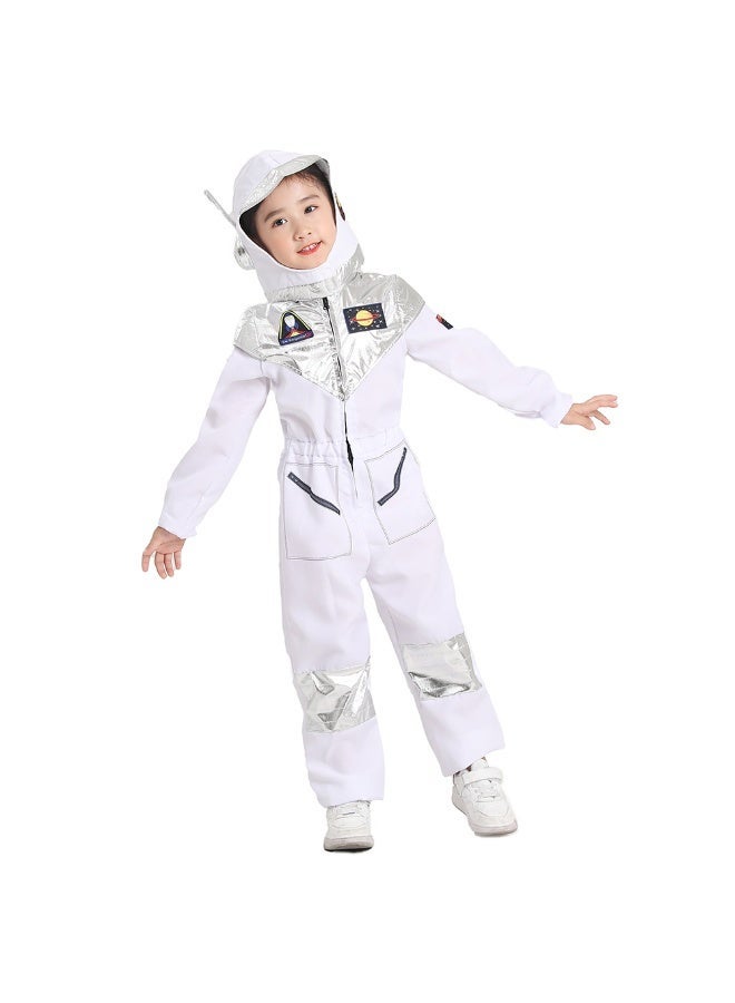 Astronaut Role-Play Costume Set, Spacesuit,Astronaut Fancy Dress Costume For Boys Girls 3-12 Years Space Pretend Dress Up Including Rocket balloon - Image 5
