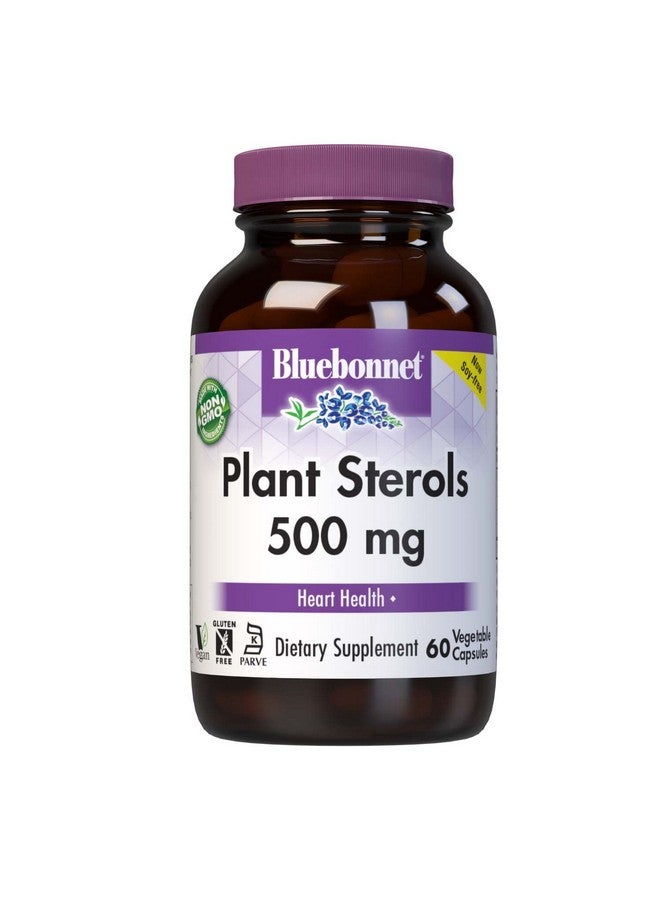 Bluebonnet Nutrition Plant Sterols 500mg, Supports Heart Health*, Gluten-Free, Non-GMO, Kosher, Dairy-Free, Vegan, 60 Vegetable Capsules, 60 Servings - Image 1