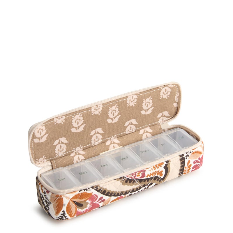 Vera Bradley Premium Cotton Travel Pill Case, Blooming Paisley, One Size - Image 2