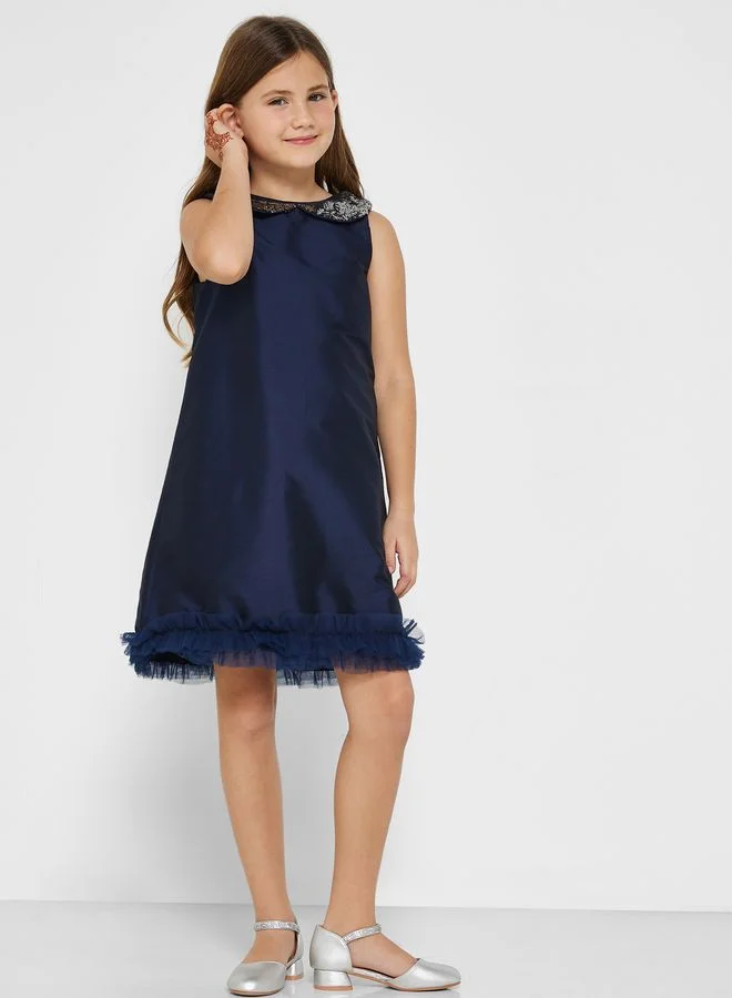 Pinata Sequin Collared Partywear Dress