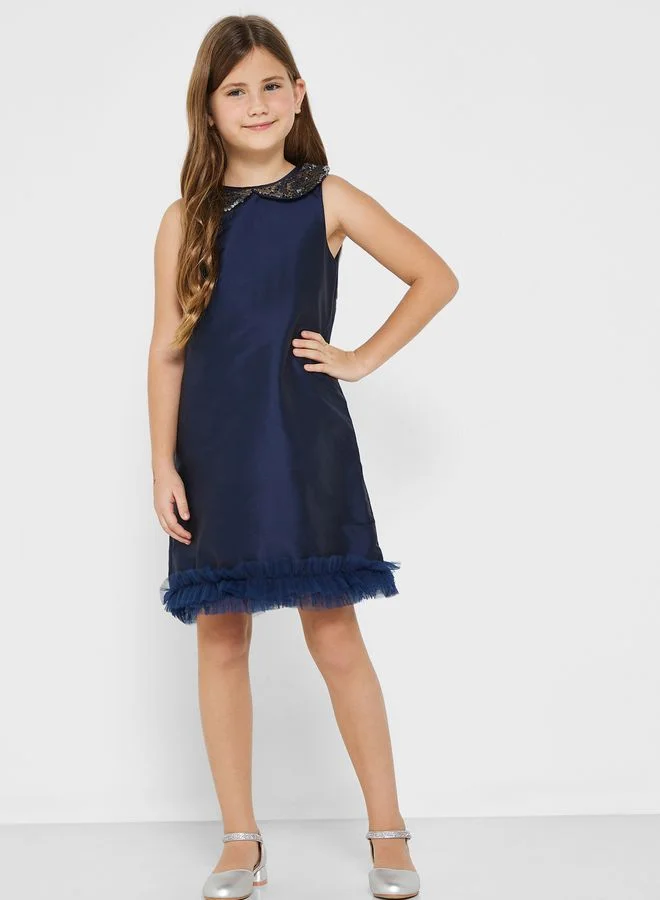 Pinata Sequin Collared Partywear Dress