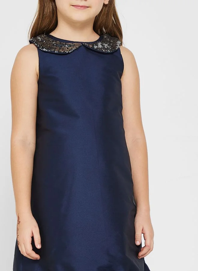 Pinata Sequin Collared Partywear Dress