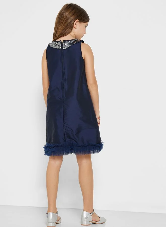 Pinata Sequin Collared Partywear Dress