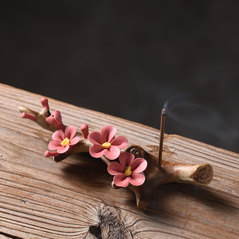 2pcs Flower Censer Holder Ceramic Plum Blossom Incense Stick Burner Incense Burner Incense Stick Holder - Image 3