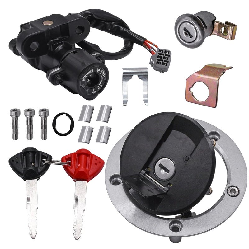 JDLLONG Ignition Switch Gas Cap Cover Seat Lock Key for Suzuki GSXR600 GSXR750 GSXR1000 20042016