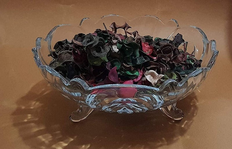 Home Stuffs Crystal Glass Serving Fruit Bowl Vegetable Bowl Table Fruit Bowl DryFruit Bowl Desert Bowl Dining Table Designer Bowl Fruit Salad Bowl 2200mlTransparent Pack of 1 - Image 5