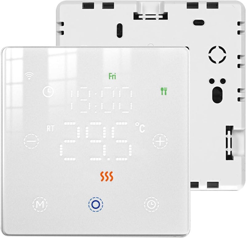 يمكن الربط كمجموعة منظم حرارة ذكي مع Zigbee، التحكم في تسخين مياه الغلاية، أبيض - حماية من الصقيع، التحكم الصوتي، تطبيق عن بعد للمنزل - Image 5