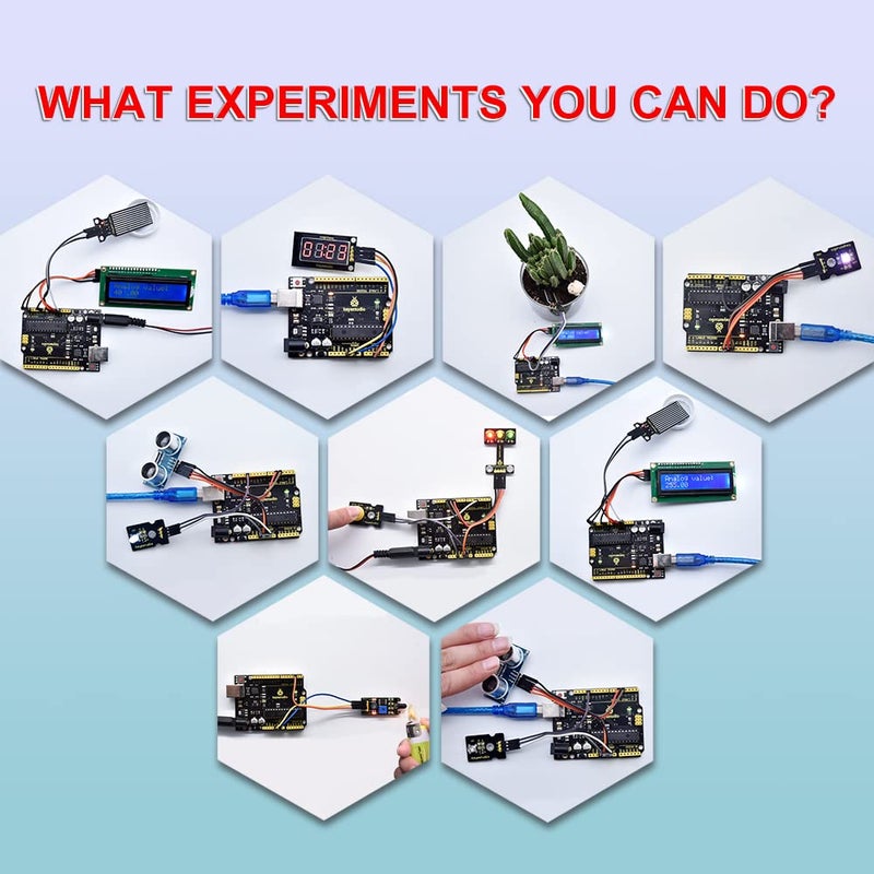 KEYESTUDIO 37 in 1 Sensor Kit 37 Sensors Modules Starter Kit for Arduino Mega R3 2560 Raspberry Pi Programming, Electronics Components STEM Education Set for Teens Adults + Tutorial - Image 3