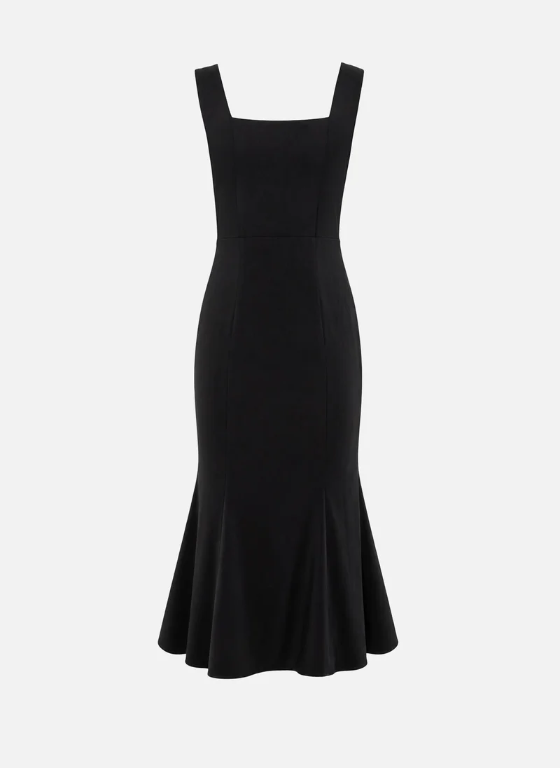 Lichi  Midi dress with wide straps and a corset-style insert at the waist for Women | Best Price UAE