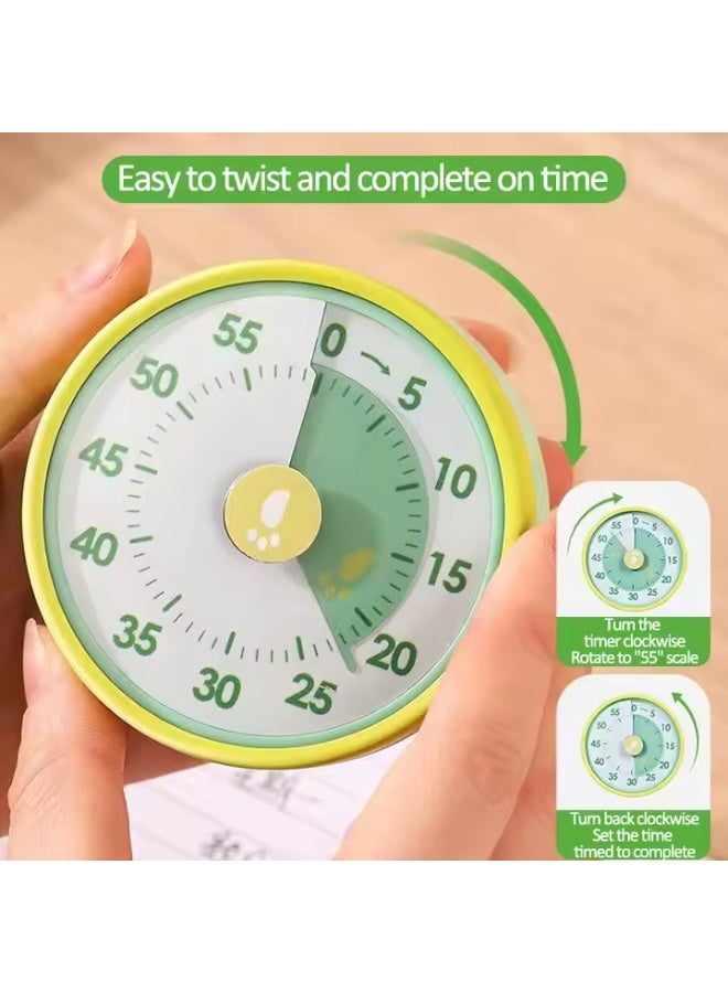 Cute Cartoon Magnetic Kitchen Timer – 60-Minute Mechanical Countdown Reminder for Cooking, Study, Kids Time Management – Easy Rotate Operation - Blue  - Image 1