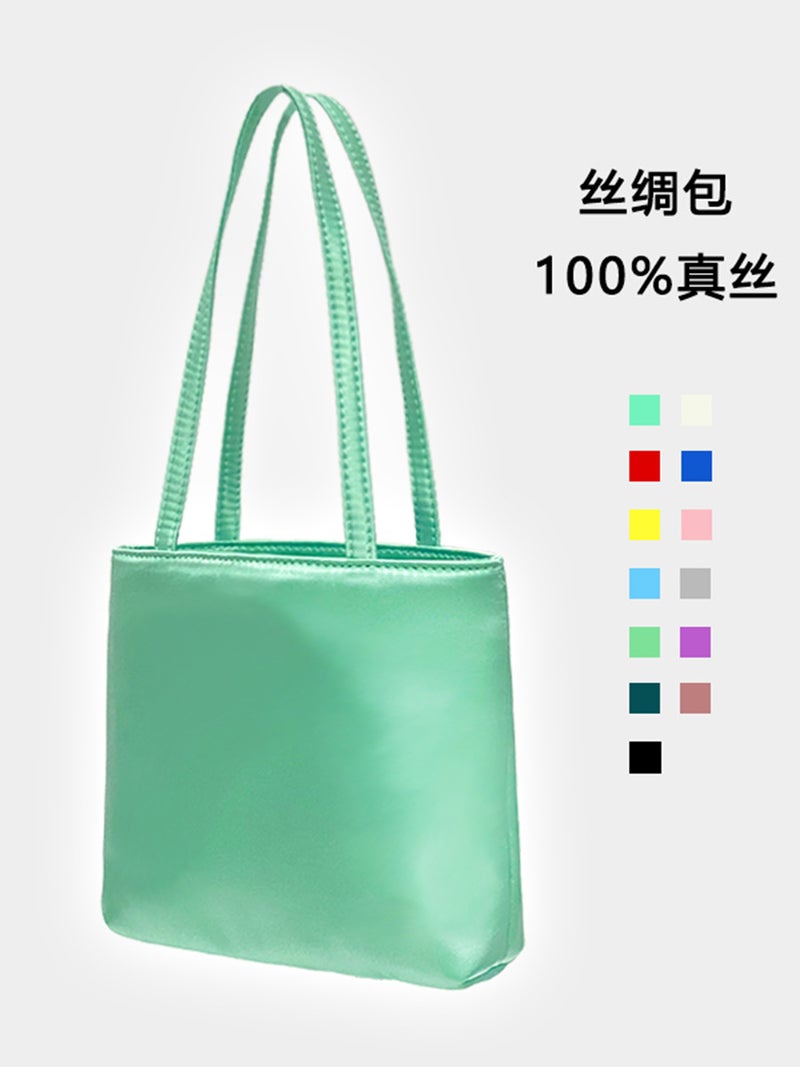 Silk Bag Small Crowd High-End Portable Small Cloth Bag Handbag Women'S Hand Bag Women'S All-Match Mobile Phone Handbag Hand-Wrung Bag - Image 2