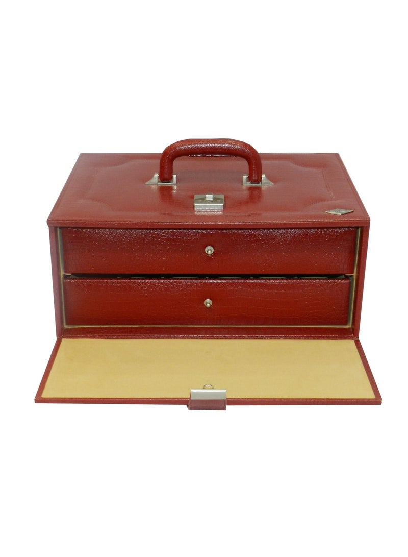 LAVERI LEATHER Laveri Watch Box for Men Women (36 Slots), Premium  Leather Watch Case  Organizer with Crystal Glass Top, Removable Pillow - Image 5