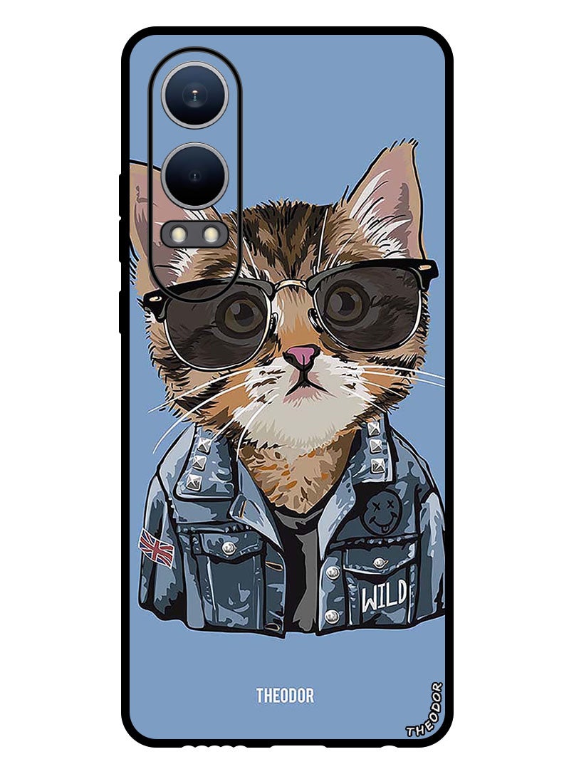 Theodor Protective Case Anti Scratch Shock Proof Bumper Cover For Oppo K12x (China) Swag Cat  - Image 1