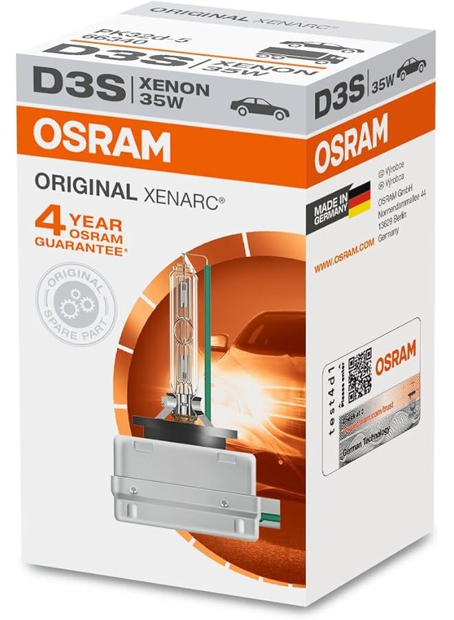 OSRAM Xenarc Original D3S Hid Xenon Headlight Bulb 66340Hbi Folding Carton Box 1 Piece - Image 1