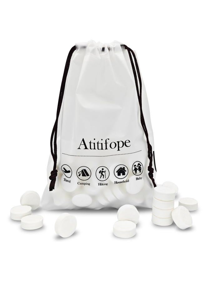 Atitifope Compressed Towels Facial Cleansing Cloths Travel Camping Washcloths (7.9in8.7in,100pieces) - Image 1