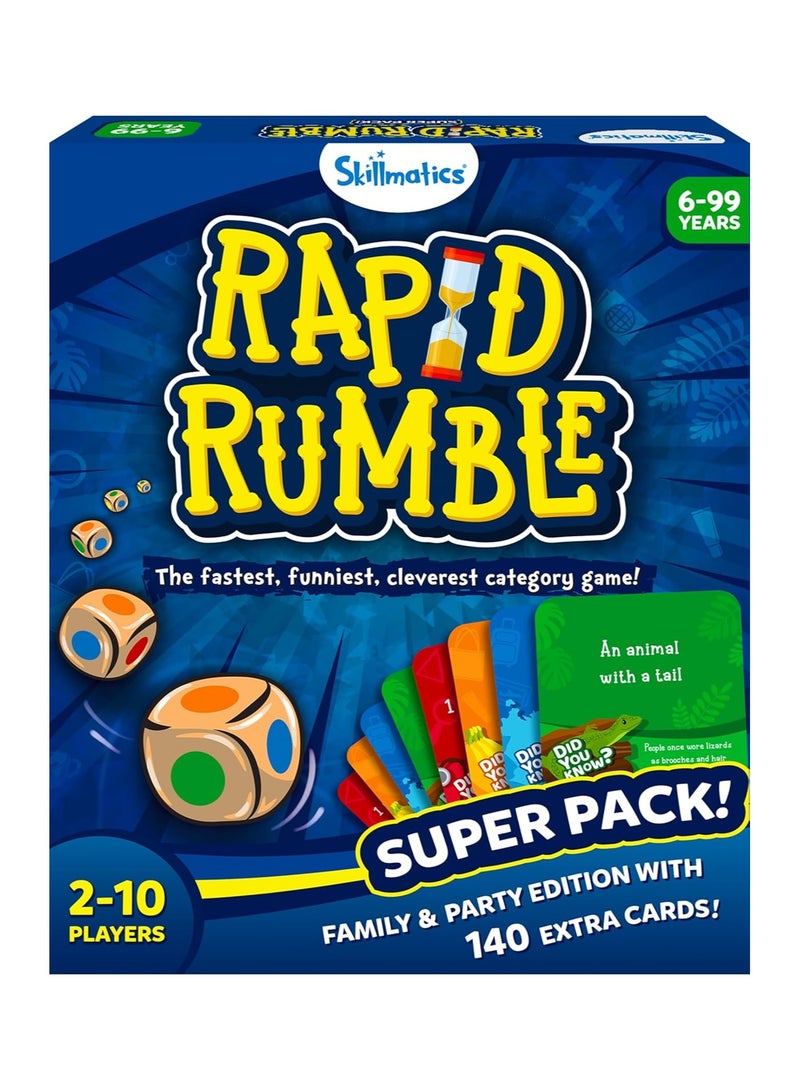 سكيلماتيكس سكيل ماتيكس لعبة لوحية رابيد رامبل سوبر باك اصدار العائلة والحفلات مع 140 بطاقة اضافية العاب تعليمية هدايا للاطفال والمراهقين والبالغين - Image 1