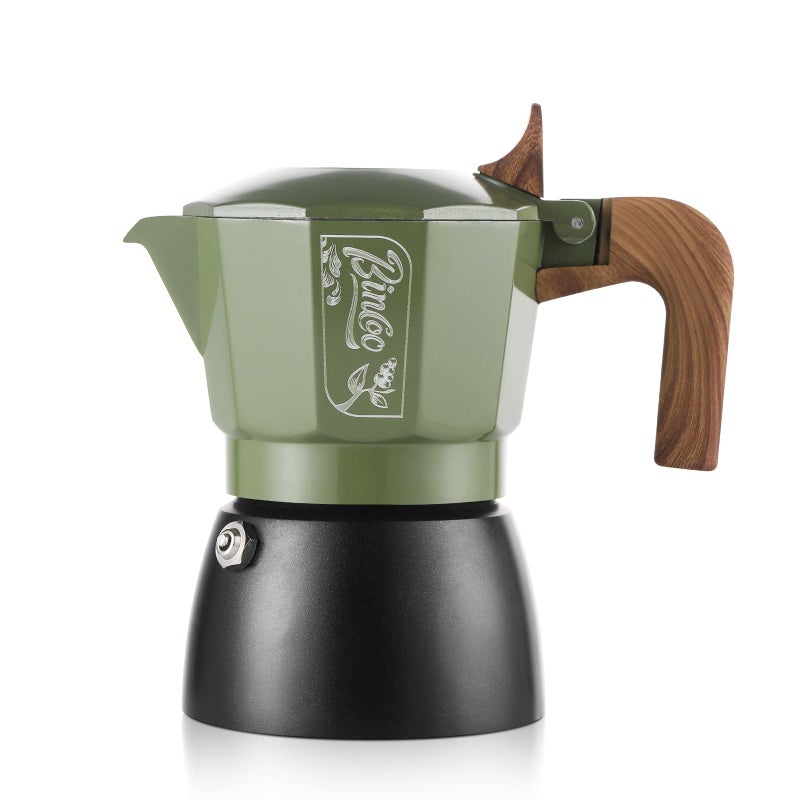 Bincoo Bincoo Small Espresso Maker Stovetop 2 Cups Moka Pot Espresso Pot Stovetop120ml Italian Coffee maker for Cappuccino LatteCafetera Cubana