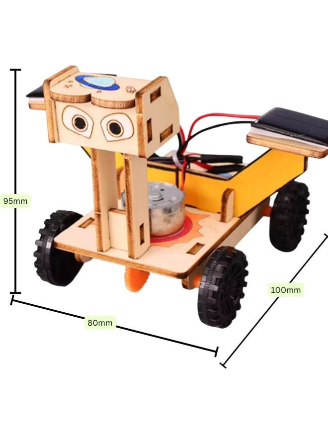 Fatio STEM Toy, Wooden Lunar Rover, Solar-Powered Montessori Toy, DIY 3D puzzle, eco-friendly, handmade, educational toy - Image 3