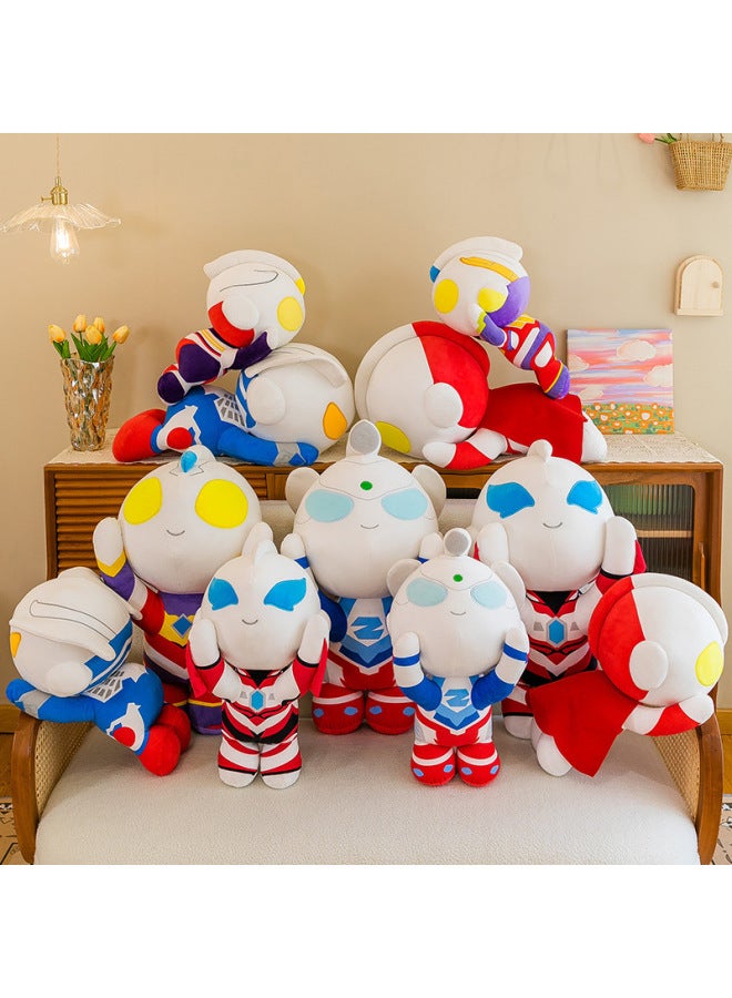Ultraman Plush Toy Doll Q Version Standing Ultraman Children Doll Birthday Gift Wholesale-Color:Jedeultraman-Height:45cm - Image 4