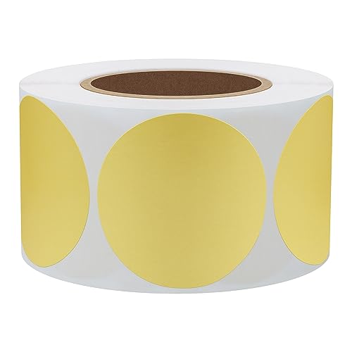 Hybsk 1.5 Inch Blank Color Coding Labels Inventory Management Home Organization Target Pasters for Shooting 500 Adhesive Stickers Per Roll (Gold Foil) - Image 2