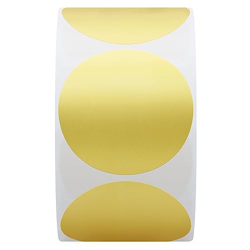 Hybsk 1.5 Inch Blank Color Coding Labels Inventory Management Home Organization Target Pasters for Shooting 500 Adhesive Stickers Per Roll (Gold Foil) - Image 3