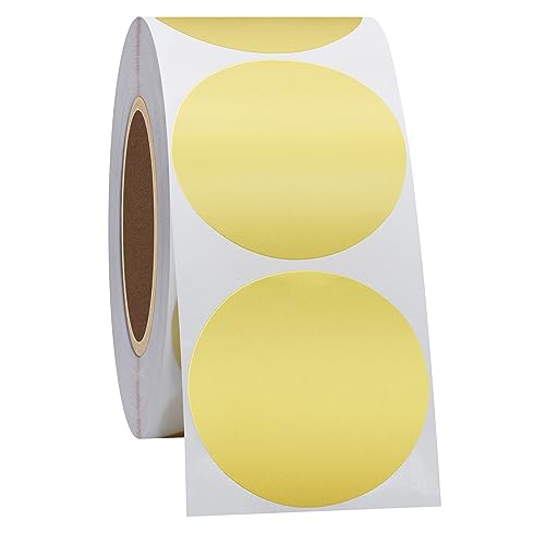 Hybsk 1.5 Inch Blank Color Coding Labels Inventory Management Home Organization Target Pasters for Shooting 500 Adhesive Stickers Per Roll (Gold Foil) - Image 4