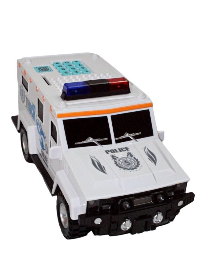 gy Bank Armored Car Bank Cash Coin ATM Bank with Light  Password Protected Electronic Money Bank Toy Car For Adults And Kids - Image 4