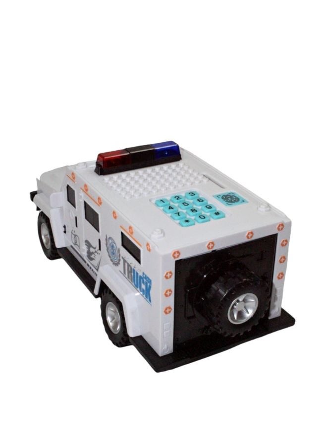 gy Bank Armored Car Bank Cash Coin ATM Bank with Light  Password Protected Electronic Money Bank Toy Car For Adults And Kids - Image 3
