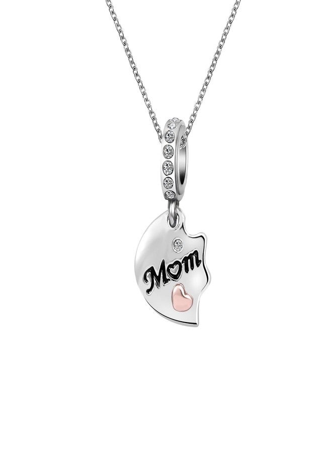 KunBead 18 inch Mother Daughter Son Love Puzzle Rose Gold Heart Charm Pendant Necklace set of 3 Mothers Day Birthday Jewelry Gifts for Mom - Image 4
