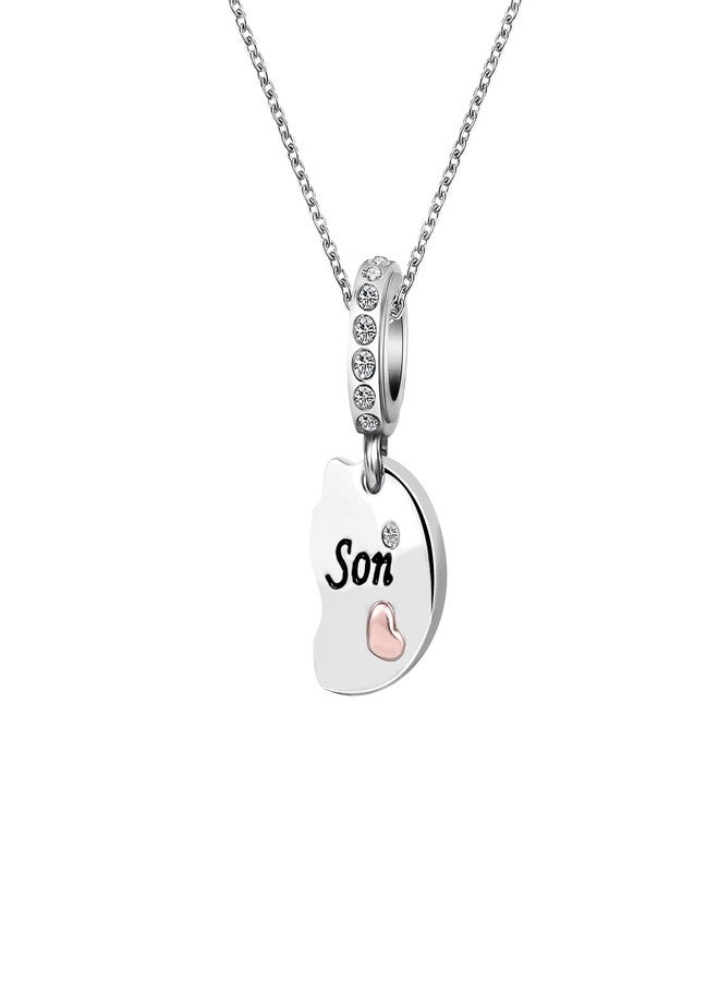 KunBead 18 inch Mother Daughter Son Love Puzzle Rose Gold Heart Charm Pendant Necklace set of 3 Mothers Day Birthday Jewelry Gifts for Mom - Image 5