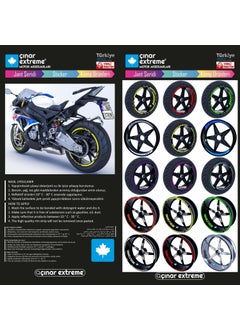 Çınar Extreme Double Stripe Design Flag Red Wheel Strip Sticker  - Image 2