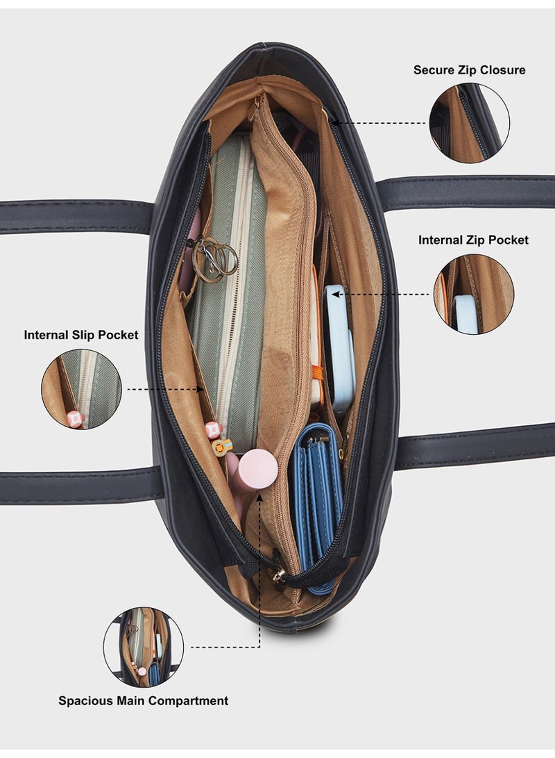 CAPRESE AFRA TOTE MEDIUM BLACK - Image 4