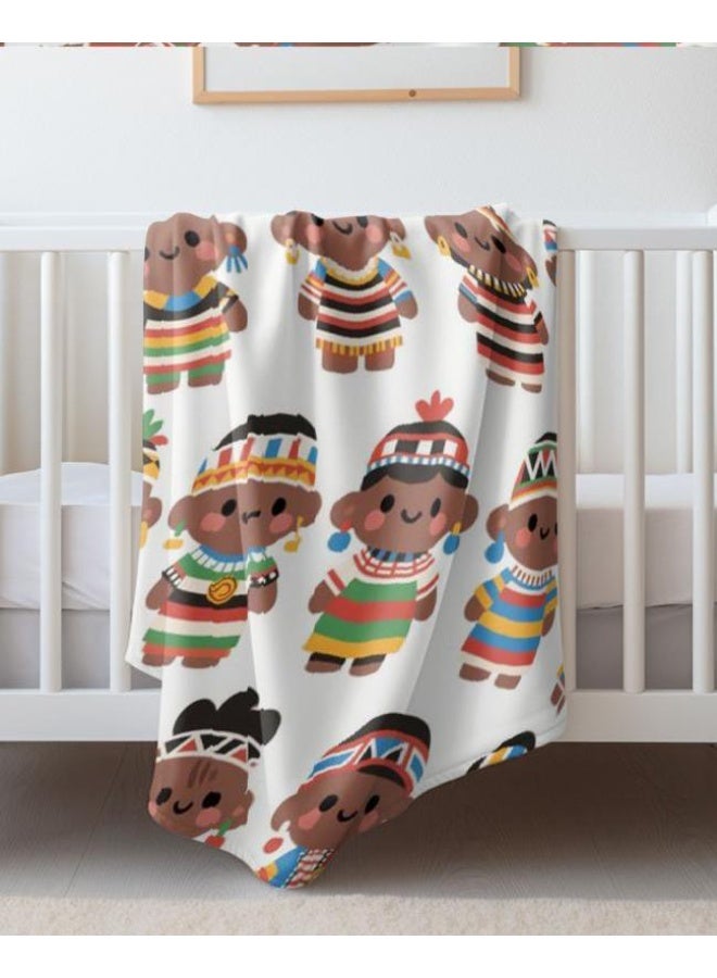 عام بطانية رقيقة من الفانيلا الكرتونية للأطفال والرضع (دافئة ومريحة، ومناسبة للنوم والألعاب) 70 سم * 100 سم - Image 3