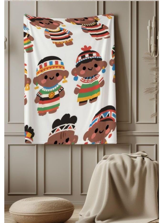 عام بطانية رقيقة من الفانيلا الكرتونية للأطفال والرضع (دافئة ومريحة، ومناسبة للنوم والألعاب) 70 سم * 100 سم - Image 2