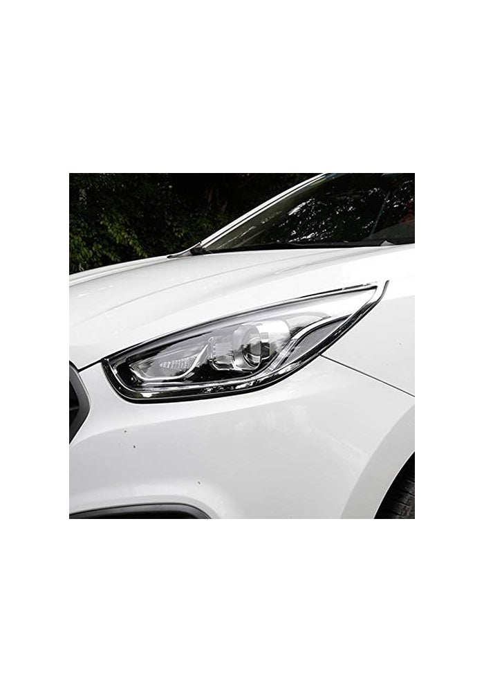 DEMULAX Chrome Front Light Lamp Cover for Hyundai Tucson IX35 - Image 4