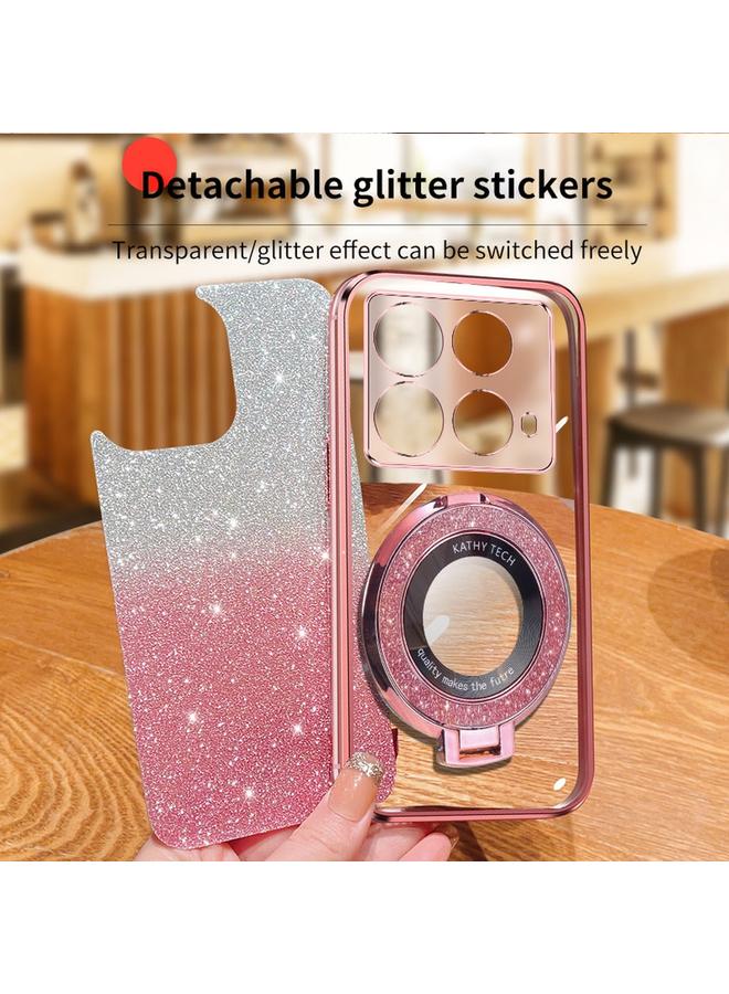 S-TOP Case For Infinix Note 40 Plated Gradient Glitter Round Holder TPU Phone Case - Image 4