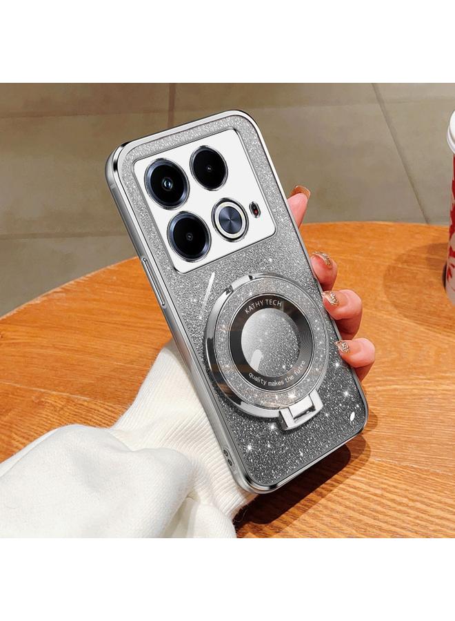 S-TOP Case For Infinix Note 40 Plated Gradient Glitter Round Holder TPU Phone Case - Image 1