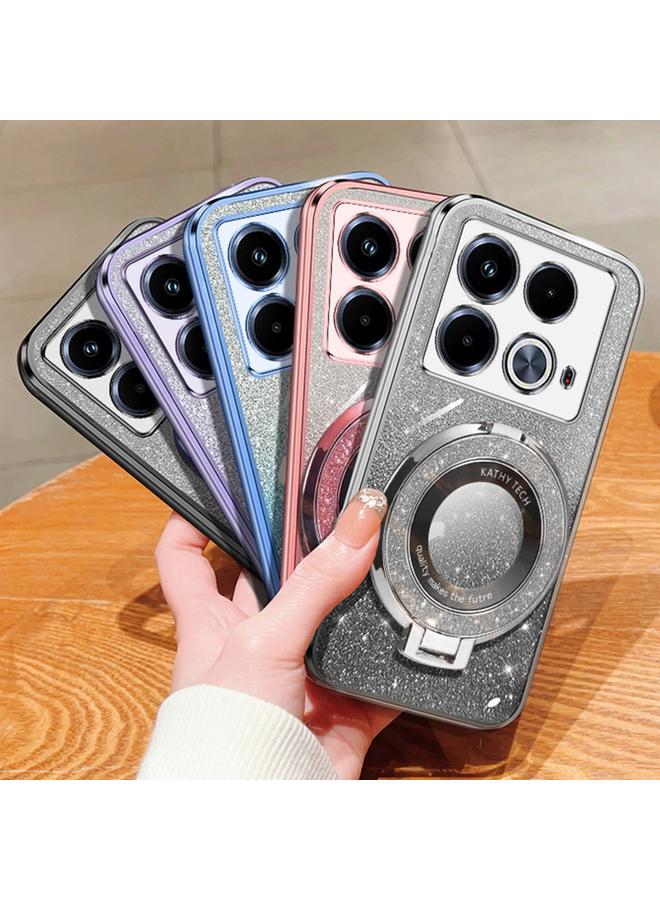 S-TOP Case For Infinix Note 40 Plated Gradient Glitter Round Holder TPU Phone Case - Image 2