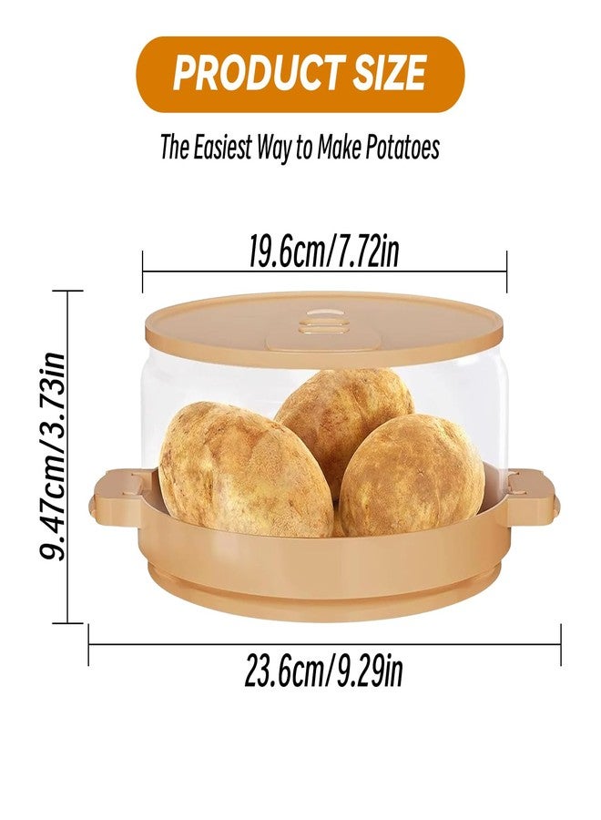 XPAPOV Baked Microwave Potato Cooker, Plastic Potato Steamer, Quick cooking, Dishwasher Safe, Clear, BPA-Free, Suitable for microwave bacon Sweet potatoes baking - Image 2