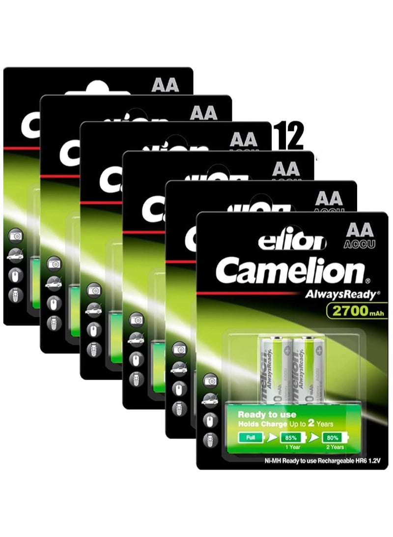 Camelion Camelion Battery 2700mAh AA Always Ready 12 Packs - Image 1