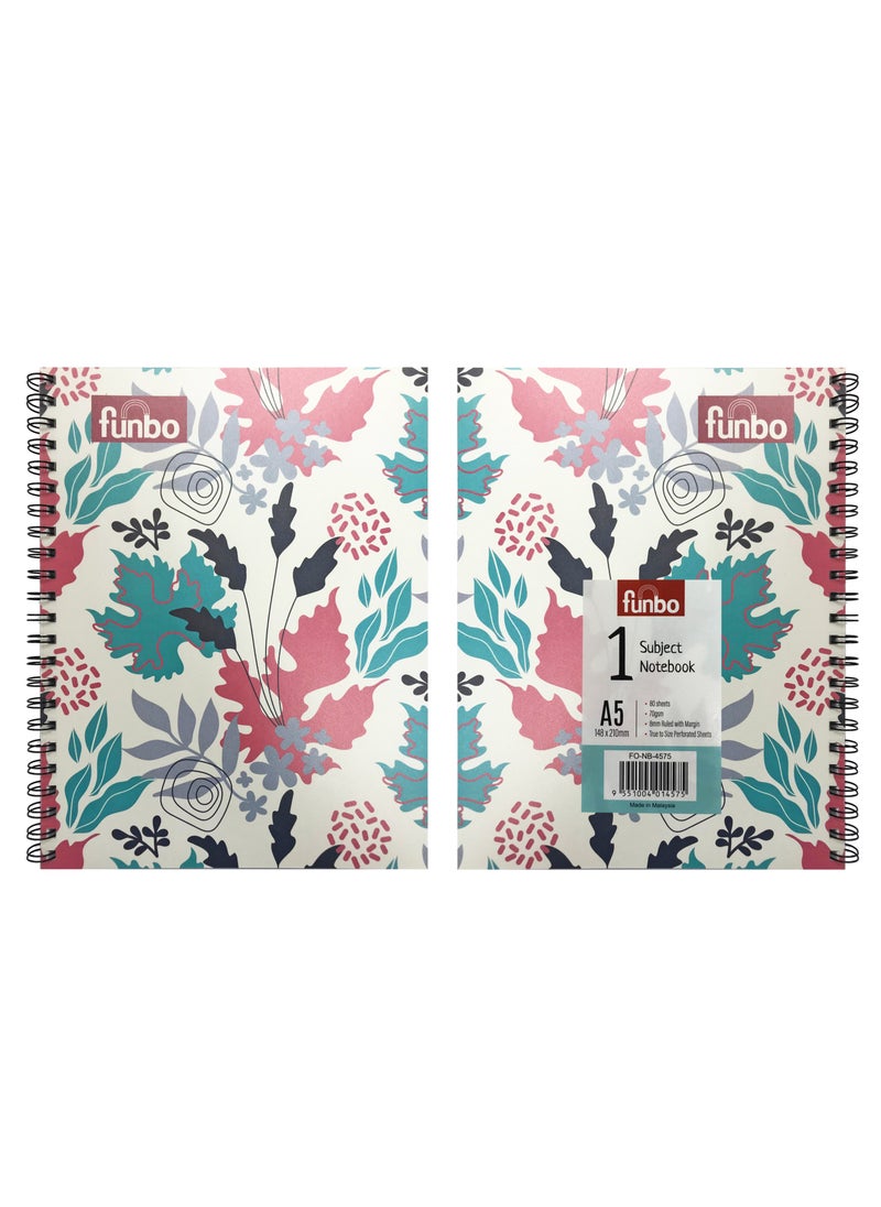 Funbo - FUNBO-A5 Size, 80 Sheet Single subject notebook with PP cover(Autumn) - Image 1