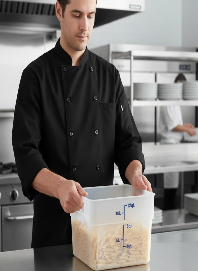 TrueCraftware- 12 Qt. Square Food Storage Container Translucent Polypropylene- Commercial Food Storage Containers Meal Prep Containers Reusable Food Containers for Pantry Kitchen Storage Organization - Image 2